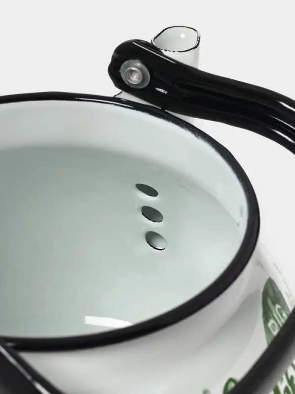 Чайник эмалированный &laquo;Лимонный сет&raquo;, 3 л, металлическая ручка, белый