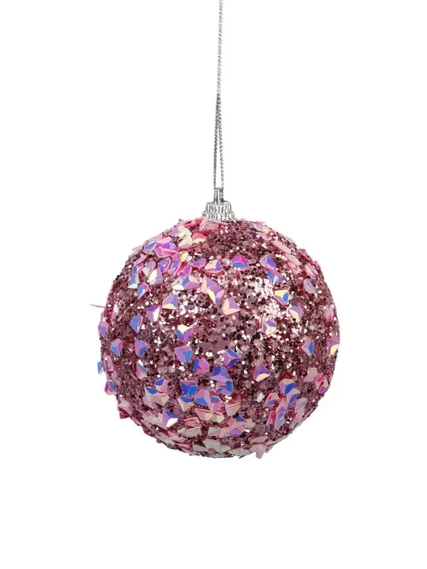 Ёлочный шар новогодний d=8 см «Карнавал» люкс, сиреневый Ёлочный шар новогодний d=8 см «Карнавал» люкс, сиреневый