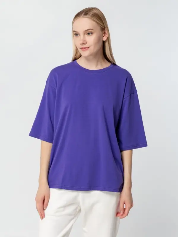 Футболка унисекс оверсайз Street Vibes, фиолетовая, размер XS/S Футболка унисекс оверсайз Street Vibes, фиолетовая, размер XS/S