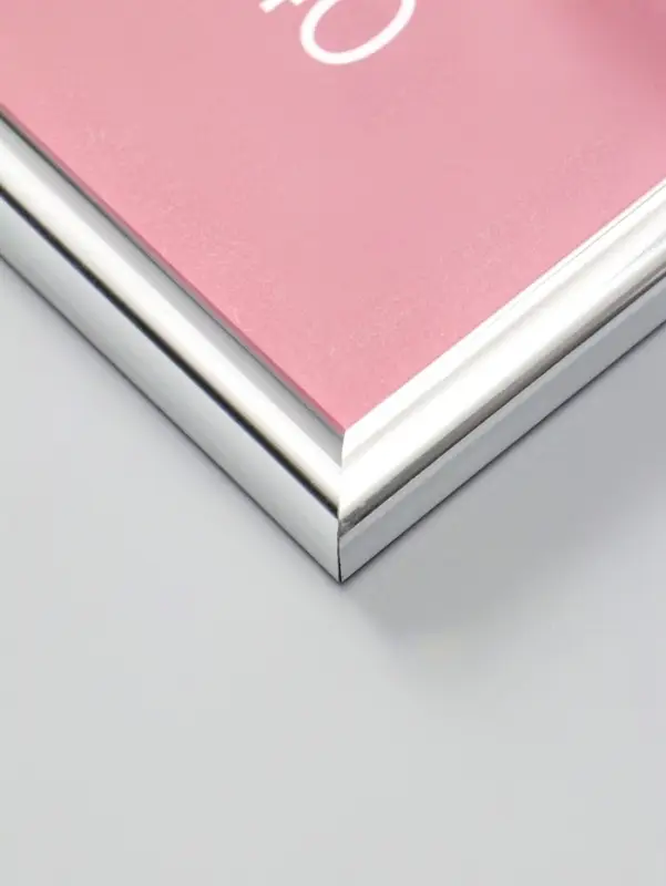 Фоторамка для фото 30х40 см "Oframe", пластик, серебро, (пластиковый экран)