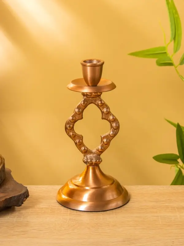 Подсвечник "Сияние" алюминий 10х10х19 см