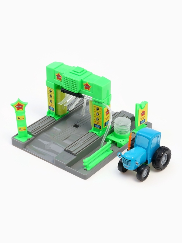 Автомойка &laquo;Синий трактор&raquo;, поливает водой, свет, звук