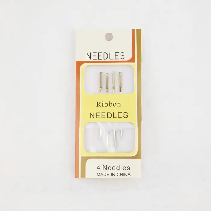Иглы для вышивания лентой, d=1.07 мм, 4.4-4.9 см, с золотым ушком, 4 шт. Иглы для вышивания лентой, d=1.07 мм, 4.4-4.9 см, с золотым ушком, 4 шт.
