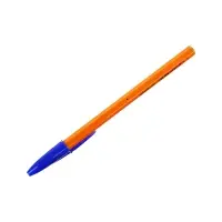 Ручка шариковая, BIC. Orange, синий стержень, узел 0.8 мм, оранжевый корпус