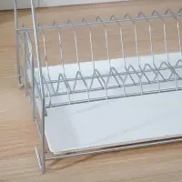 Сушилка для посуды с поддоном 2-х ярусная, 24&times;40&times;38 см, хром