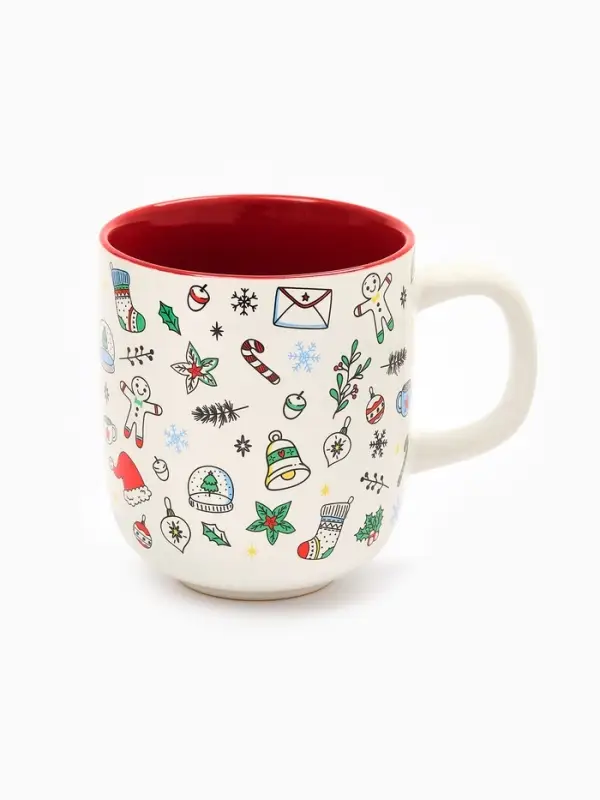 Кружка керамическая новогодняя «Тепла и уюта», 470 мл