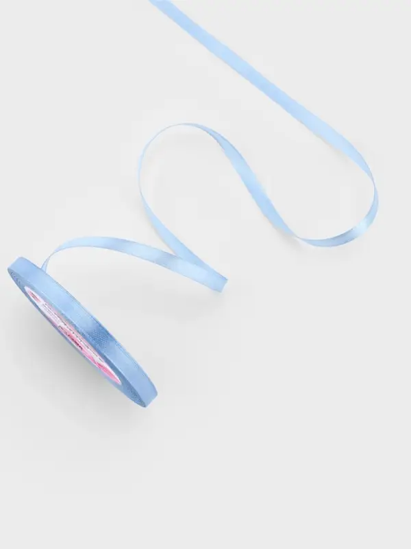 Лента атласная, 6 мм, 23±1 м, небесно-голубая №278 Лента атласная, 6 мм, 23±1 м, небесно-голубая №278