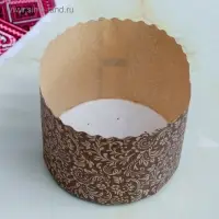 Форма бумажная для кекса, маффинов и кулича "Флора МИКС" 110 x 85мм,