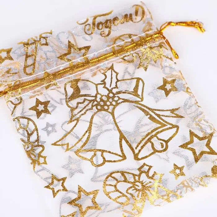 Мешочек подарочный органза «Колокольчики», 10 х 12 см +/- 1.5 см Мешочек подарочный органза «Колокольчики», 10 х 12 см +/- 1.5 см