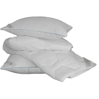 Подушка 50х70 стеганная (микрофибра/лебяжий пух), белый