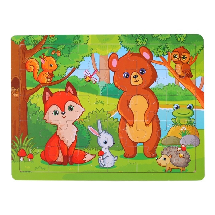 Пазл большой «Лес», 30 элементов Пазл большой «Лес», 30 элементов