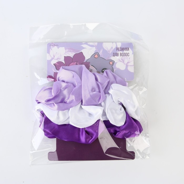 Резинки для волос «Котик», диам 10 см., 3 шт. Резинки для волос «Котик», диам 10 см., 3 шт.