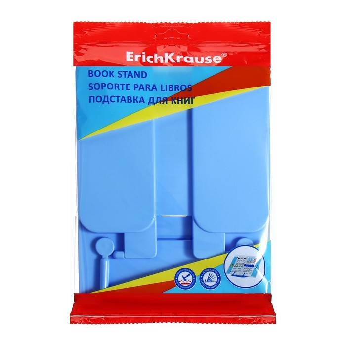 Подставка для книг ErichKrause Подставка для книг ErichKrause "Pastel Bloom", пластиковая, голубая