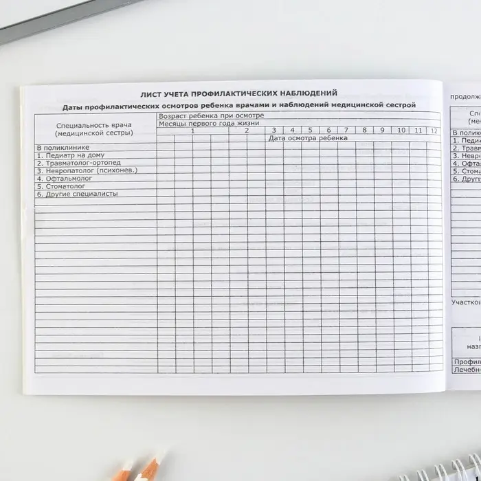 Медицинская карта ребенка Форма №112/у &laquo;Розовый коллаж&raquo;, 80 листов