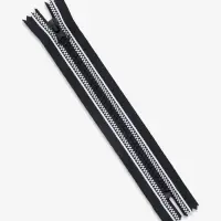 Молния &laquo;Трактор&raquo;, №5, неразъёмная, замок автомат, 18 см, звенья в тесьма, чёрная