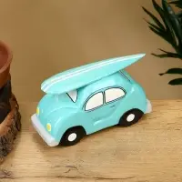 Сувенир «Машинка с серфом», 17×6×9 см, дерево, бирюзовый