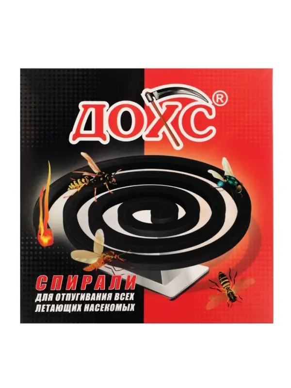 Спирали от комаров &laquo;ДОХС&raquo;, угольные, 10 шт.