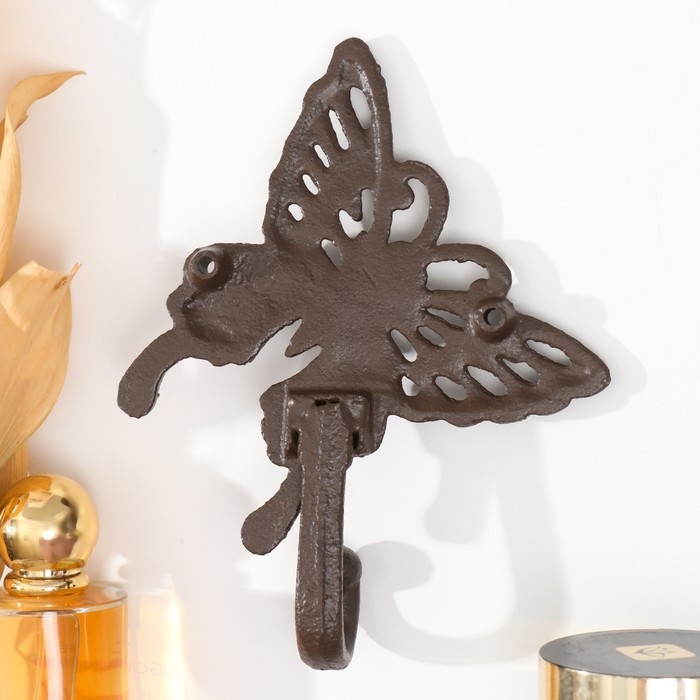 Крючок декоративный металл Крючок декоративный металл "Бабочка" 16,5х13х4 см