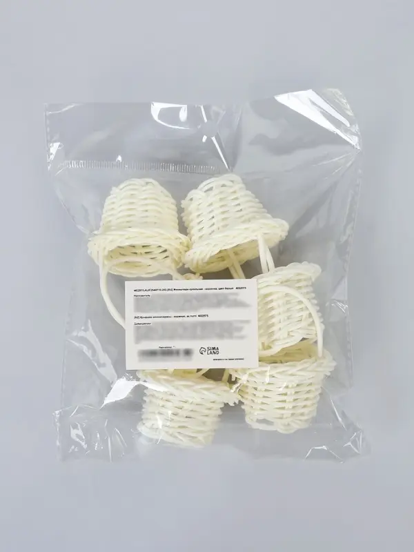 Кукольная миниатюра &laquo;Корзинка&raquo;, цвет белый