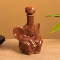 Сосуд для масла «Слон», 7.5×9.5×14 см, керамика, коричневый