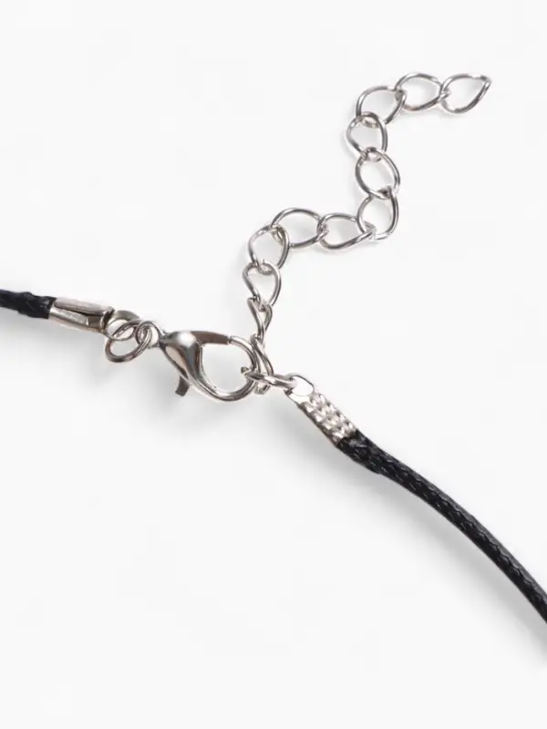 Кулон на шнурке &laquo;Солнце&raquo;, чёрный в чернёном серебре на чёрном шнурке, 45 см