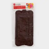 Форма для шоколада Доляна &laquo;Дробленый шоколад&raquo;, 21.2&times;10.6&times;1 см, силикон, коричневая