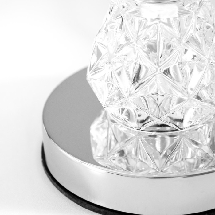 Настольная лампа  Настольная лампа "Латея" Е27 40Вт бело-хромовый 25х24х41 см