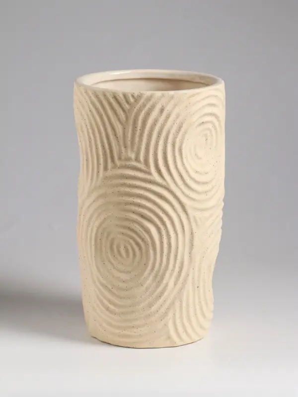 Ваза настольная керамика Ваза настольная керамика "Гуидо" 23х13 см, белый