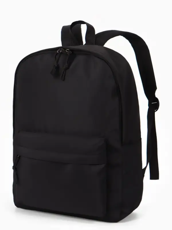 Рюкзак 30*12*40 см, 1 отд, 4 н/карм, Однотон, черный