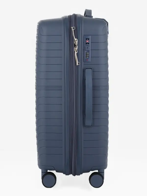 Чемодан на колёсах, 24", РР, кодовый замок, 43&times;26&times;66, см, синий