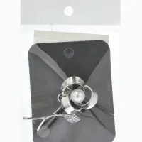 Брошь &laquo;Цветок&raquo; тринити, жемчуг, цвет белый в серебре