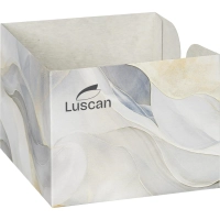 Салфетки бумажные Luscan 1 сл 24x24см белые 100штх4, спендер