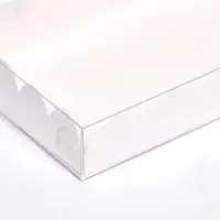 Коробочка для печенья белая, 10,5 х 20 х 3 см набор 5 шт.