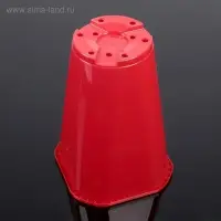 Горшок для цветов &laquo;Роза&raquo;, 2 л, d=14 см, красный