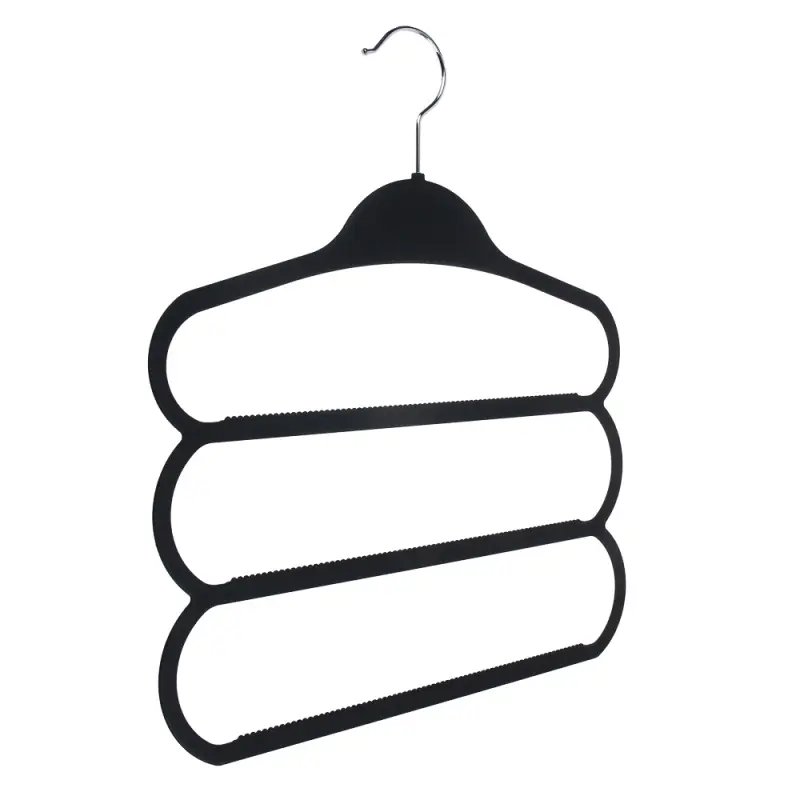 VETTA Вешалка-органайзер, 3 уровня, 36х40.5х0.6 см, пластик с покрытием Soft-touch, черная