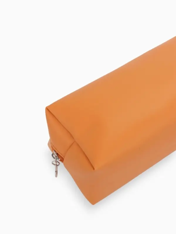 Косметичка женская ONE COLOR, на молнии, экокожа, бежевая
