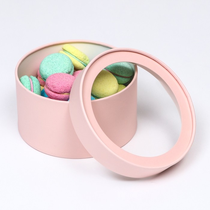 Подарочная коробка Подарочная коробка "Розовый персик" завальцованная с окном, 18 х 10 см