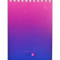 Блокнот А6, 60 листов в клетку, Bright monocolor, на гребне, МИКС