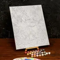 Картина по номерам на холсте с подрамником "Корги в осенней листве" 40*50 см Картина по номерам на холсте с подрамником "Корги в осенней листве" 40*50 см