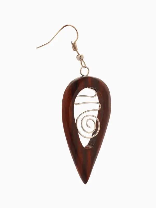 Серьги &laquo;Капля&raquo;, дерево соно