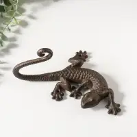 Крючок настенный &laquo;Ящерица&raquo;, ключница декоративная, чугун, 20&times;15&times;11 см