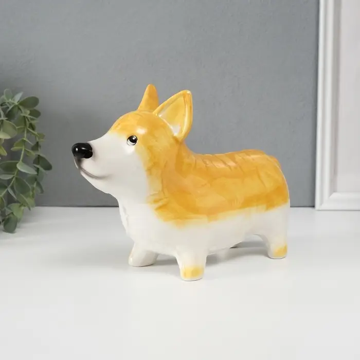 Копилка для денег &laquo;Корги-шарик&raquo;, керамика, 8.2&times;23.4&times;15.7 см