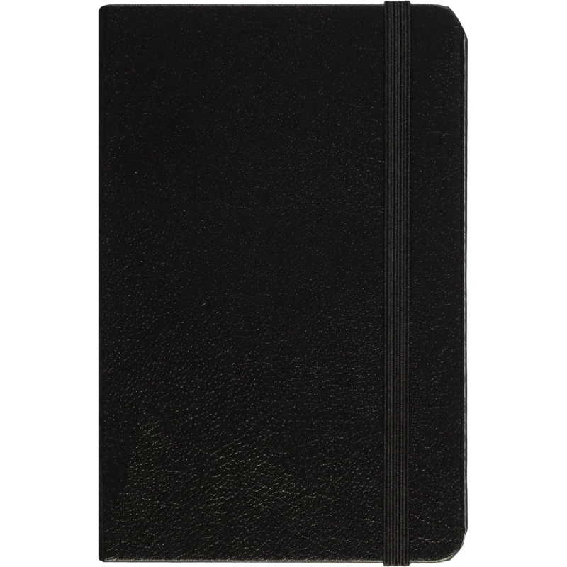 Бизнес-блокнот Attache (100x150 мм) А6, ЭССЕ,балакр,резин,клетка,черный,80л