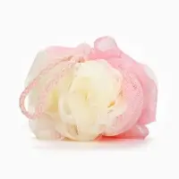 Мочалка для тела двуцветная, 30 г, цвет розовый