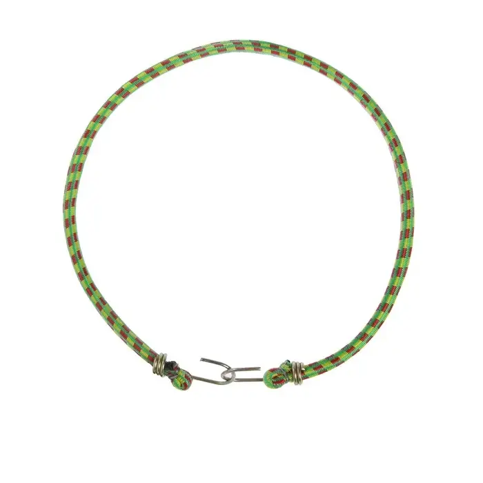 Резинка для крепления багажа TORSO, 80 см, d=10 мм, металлические крючки, МИКС