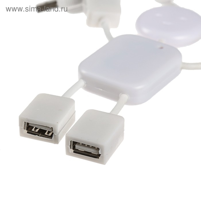 USB-разветвитель (HUB) LuazON SSV-011, 4 порта, USB 2.0, кабель 0.4 м, белый USB-разветвитель (HUB) LuazON SSV-011, 4 порта, USB 2.0, кабель 0.4 м, белый