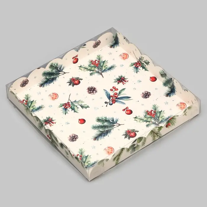 Коробка для печенья, «С Новым годом!», 21×21×3 см Коробка для печенья, «С Новым годом!», 21×21×3 см