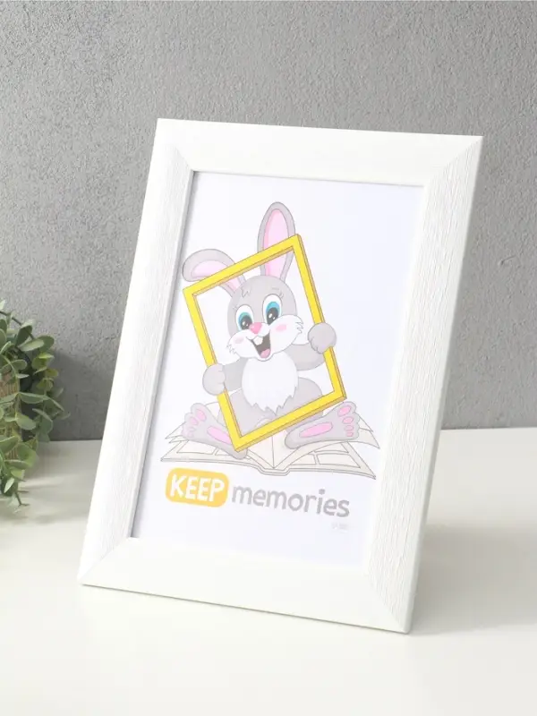 Фоторамка для фото 21&times;30 см Keep memories Luxe Elegance, с ножкой, пластик, белый, (пластиковый экран)