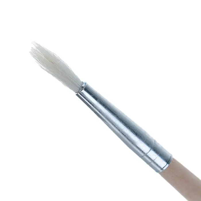 Кисть для рисования, коза, № 6, круглая, деревянная ручка, международный размер