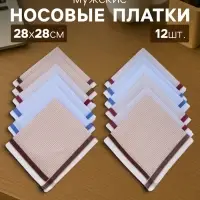 Платки носовые мужские &laquo;Этель. Клетка&raquo;, 28&times;28 см, хлопок 100%, МИКС